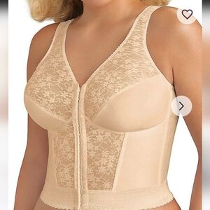 Exquisite Form Front Close Lace Longline Posture Bra